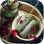 pistachio ice cream on a stick decorated with rose petals